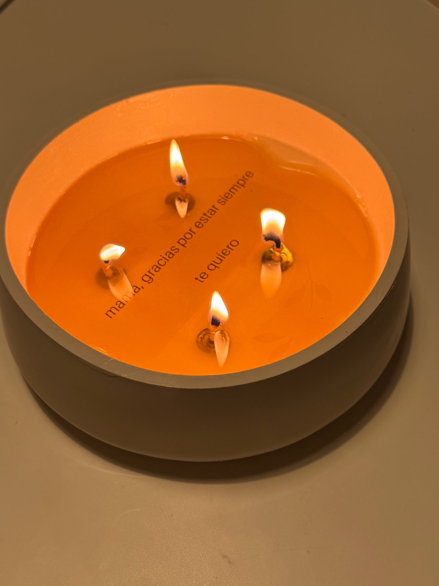 Vela cuenco XL con mensaje oculto