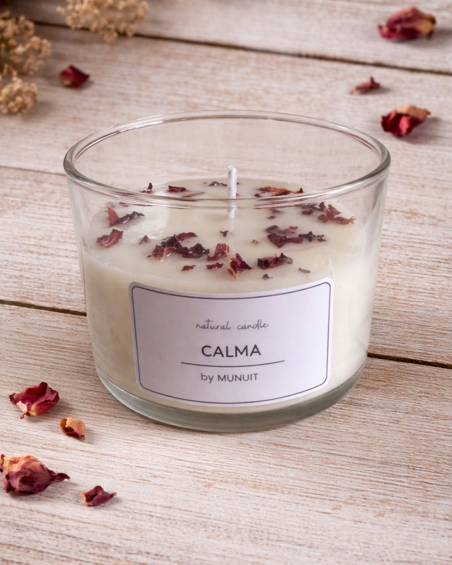 CALMA - vela rosa empolvado