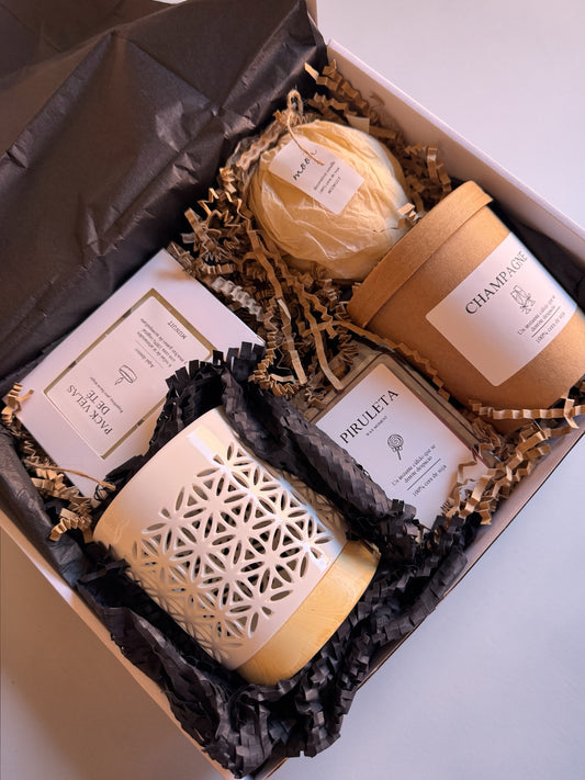 Caja Regalo Wax Melts + Quemador + vela