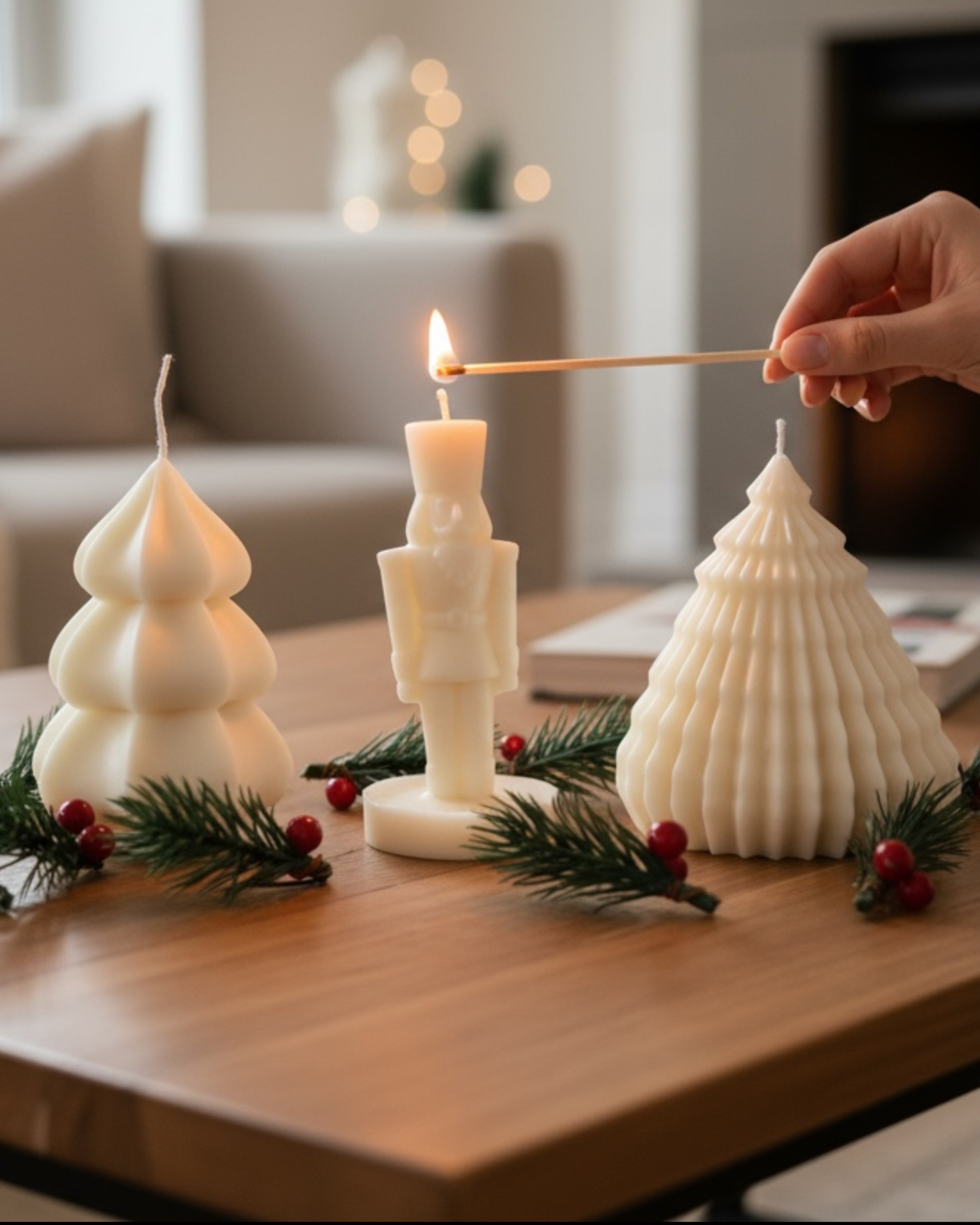 Velas decorativas de Navidad