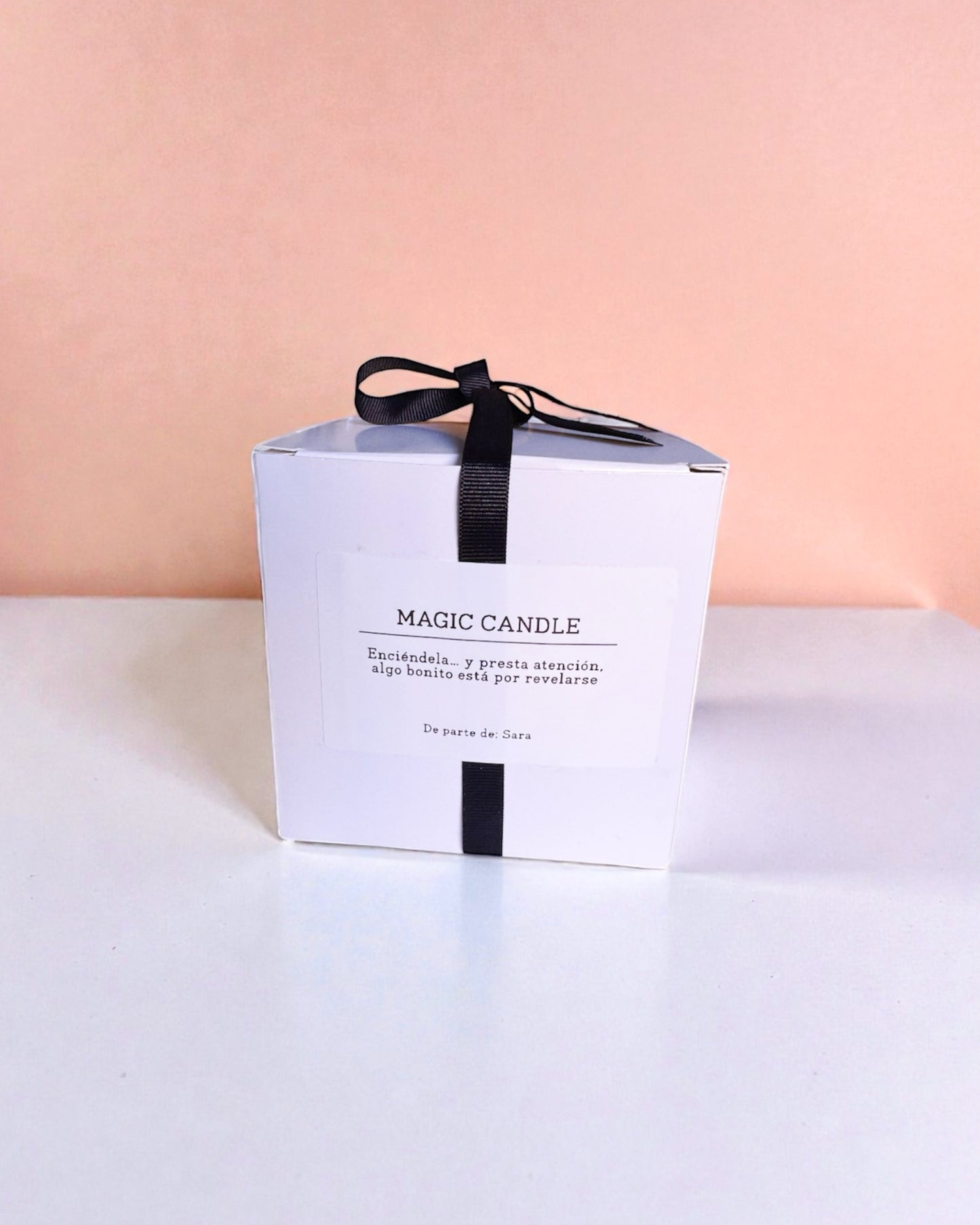 Vela con mensaje personalizado