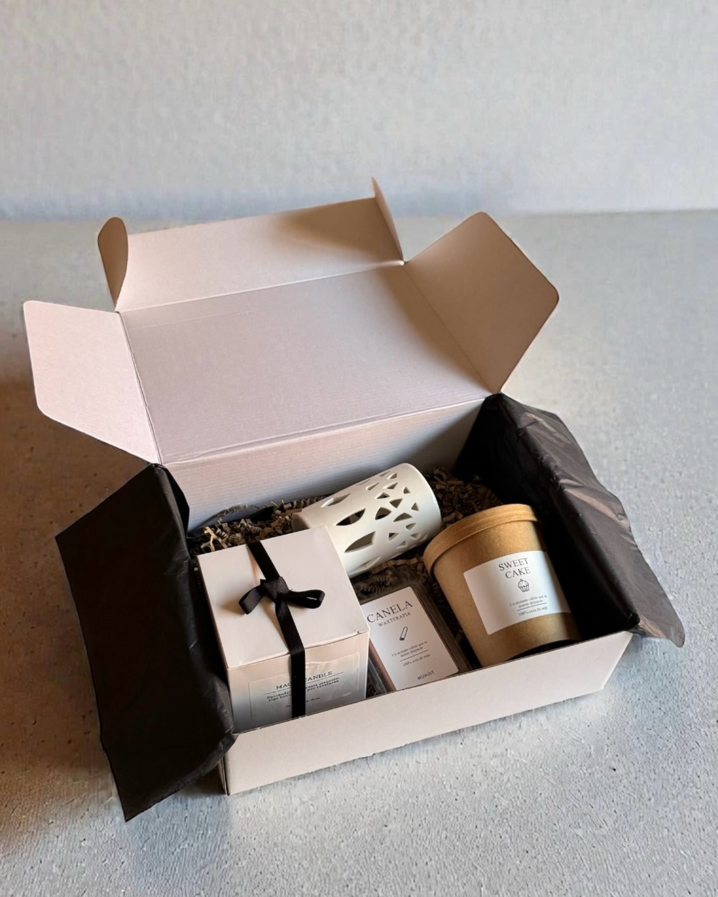 Caja Regalo Vela + Wax Melts + Quemador
