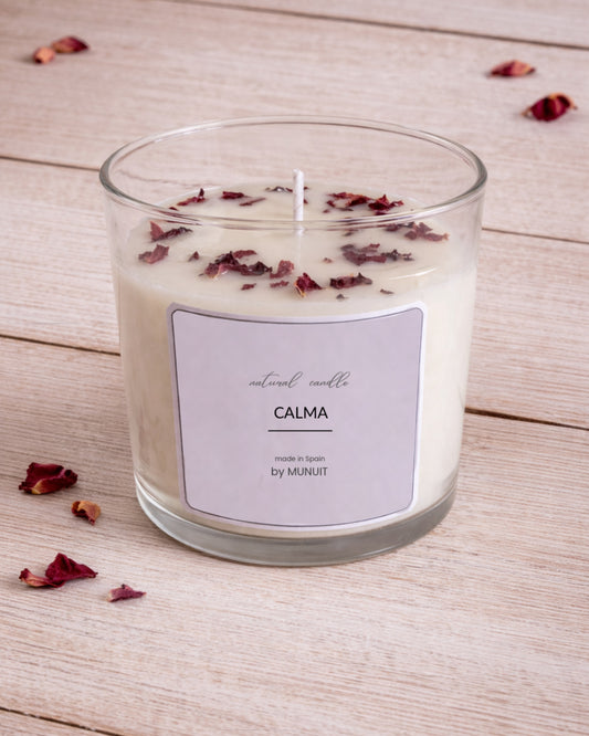 CALMA - vela rosa empolvado