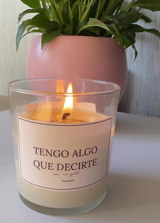 Vela con mensaje personalizado