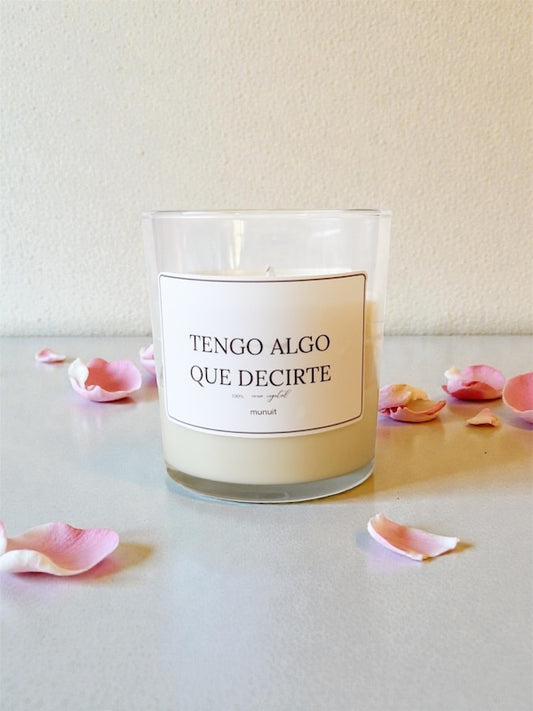 Vela con mensaje personalizado